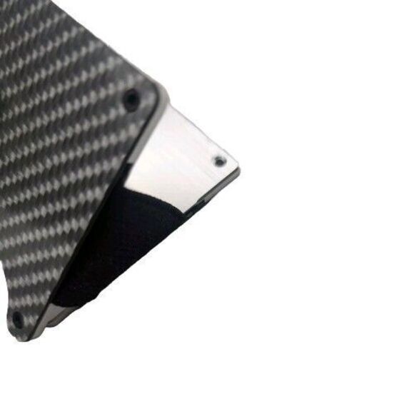 Carbon Fiber Wallet By W+W Slim Wallet & RFID Blocking W/ Clip And Opens Up 180° - Picture 12 of 12